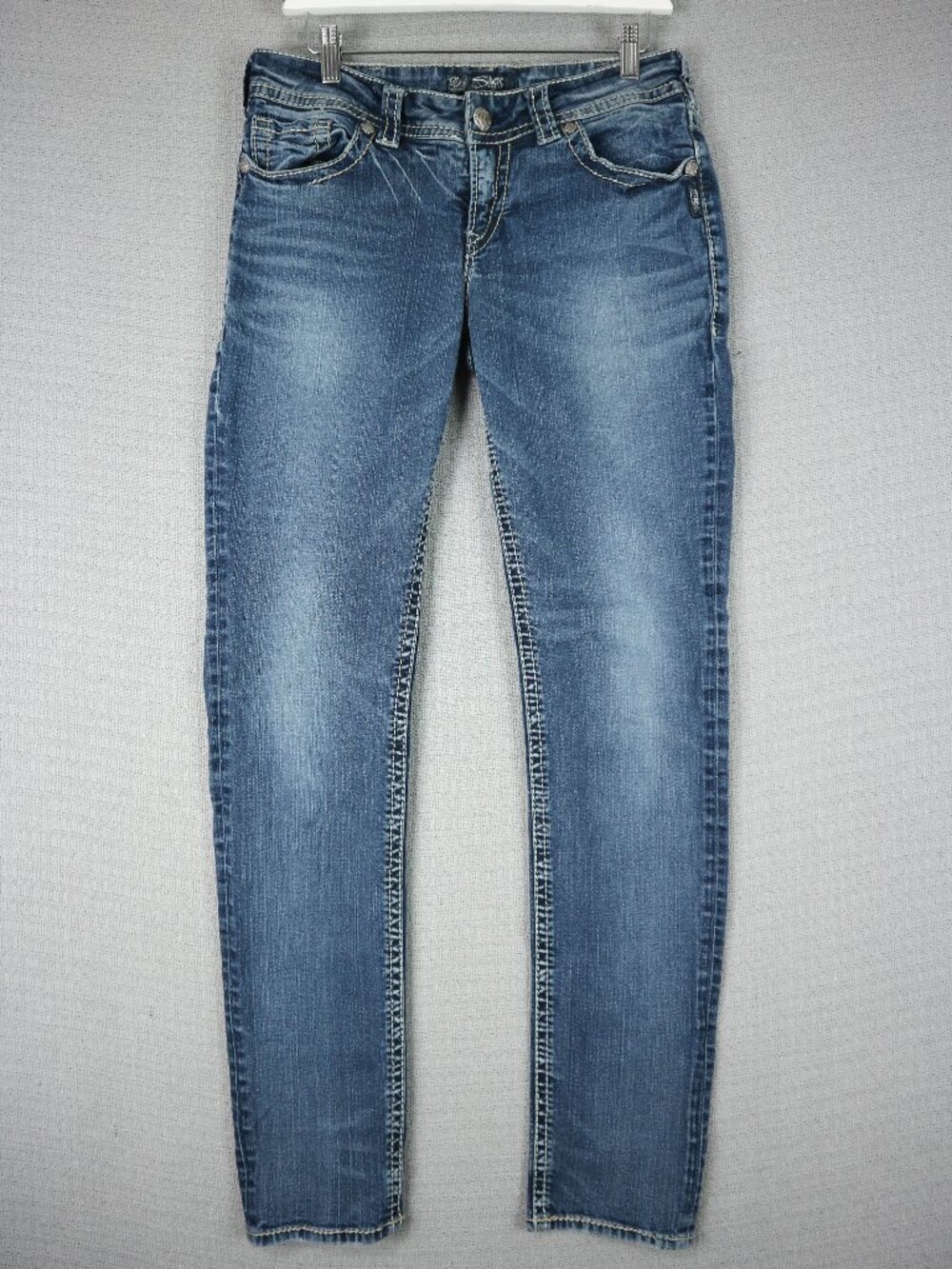 Silver Jeans Co Suki Mid Rise Pencil Skinny Womens Jeans 30x33 Fits 31x31.5
